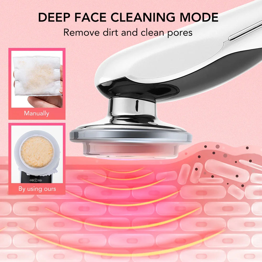 Mesotherapy Electroporation LED  Face Lifting Tighten Wrinkle Removal Skin Care Face Massager