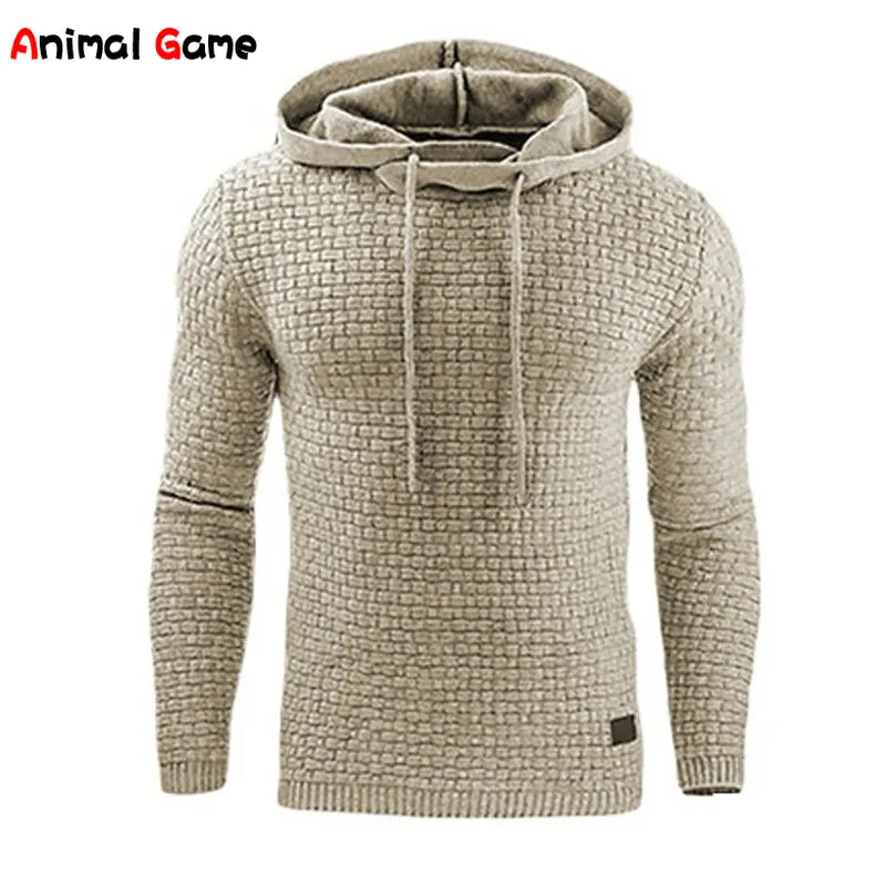 Warm Men's Solid Color Casual Hoodie Oversize Sweatshirt