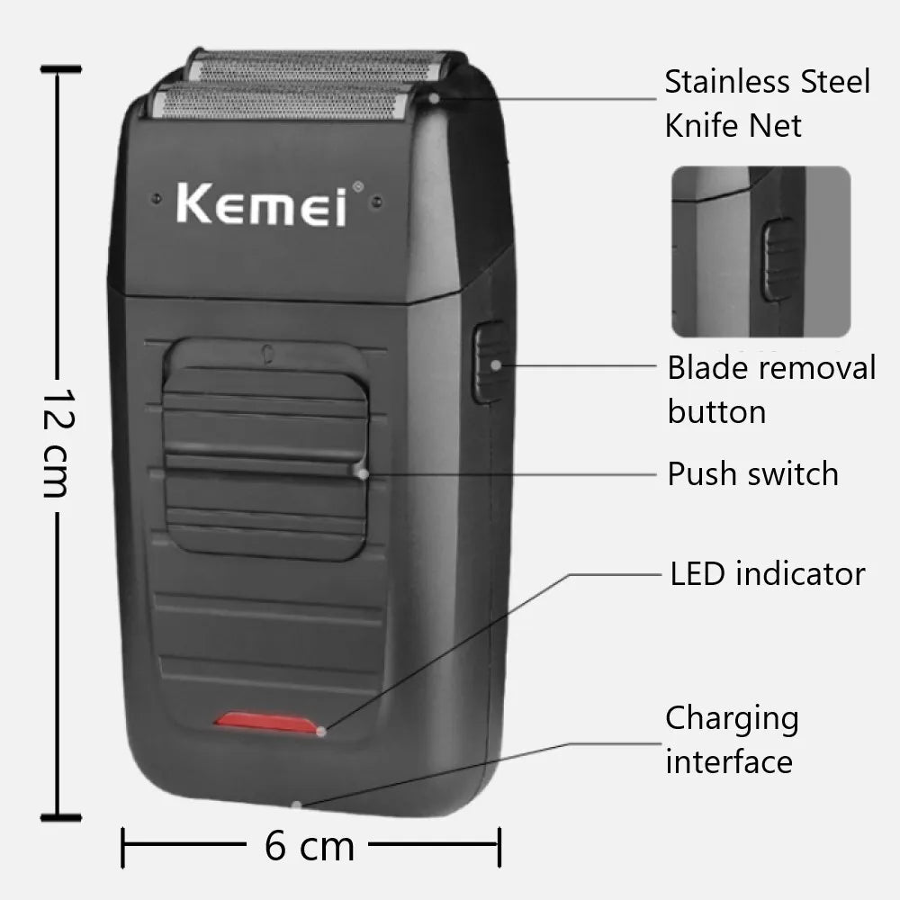 Kemei KM-1102 Rechargeable Cordless Shaver