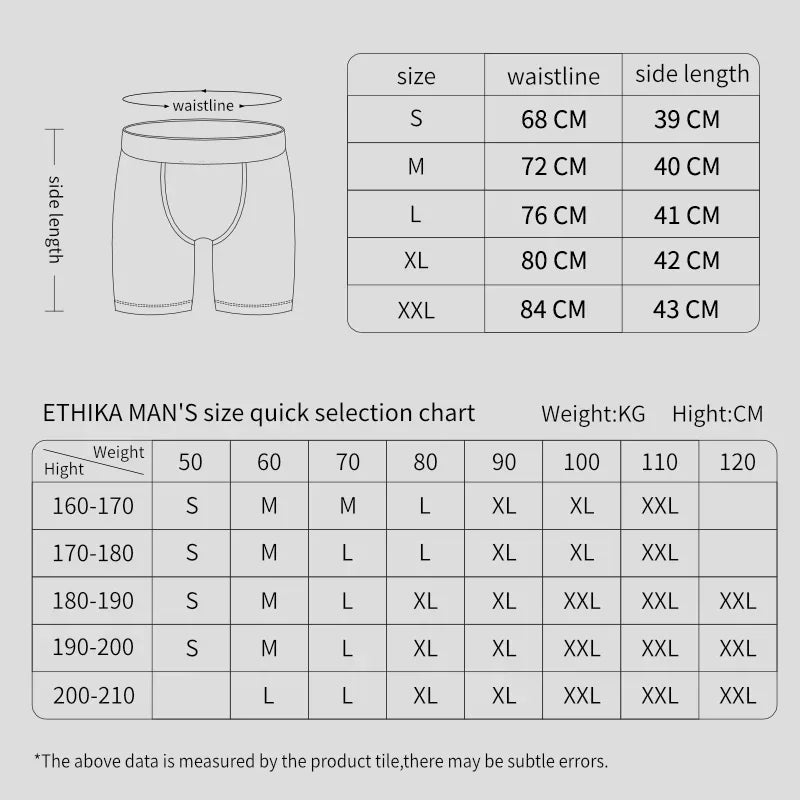 6Pcs Fashion Print Men Underwear Boxers